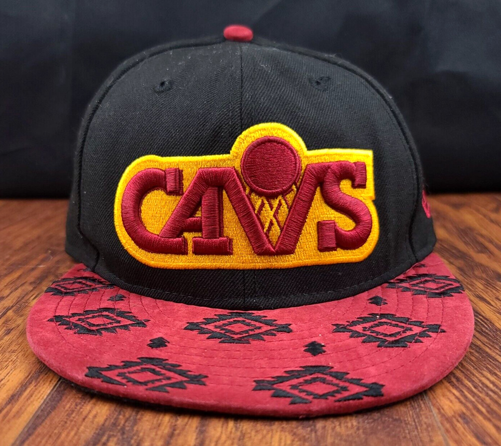 New Era 59Fifty Cleveland Cavaliers Fitted Cap Men's Size 7 3/8 Black